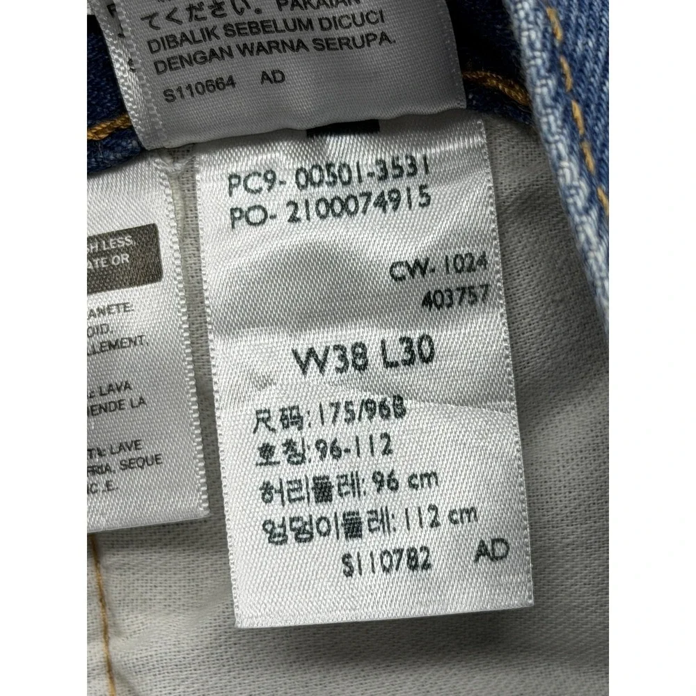 Levis 501 Jeans Mens Measured 38x29‎ Blue Medium Wash Straight Leg Denim Pants